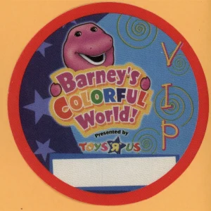 Barney's Colorful World 2004 Concert Tour VIP Backstage Pass