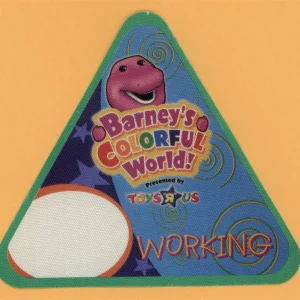 Barney's Colorful World 2004 Concert Tour WORKING Backstage Pass