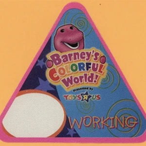 Barney's Colorful World 2004 Concert Tour WORKING Backstage Pass