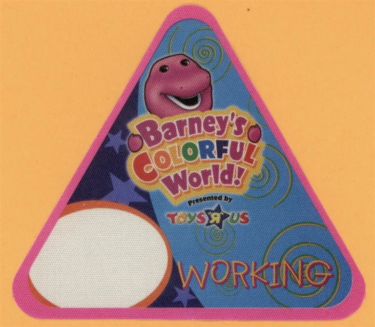 Barney's Colorful World 2004 Concert Tour WORKING Backstage Pass