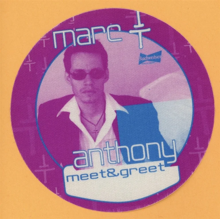 Marc Anthony 2002 Mended Concert Tour Meet & Greet Backstage Pass