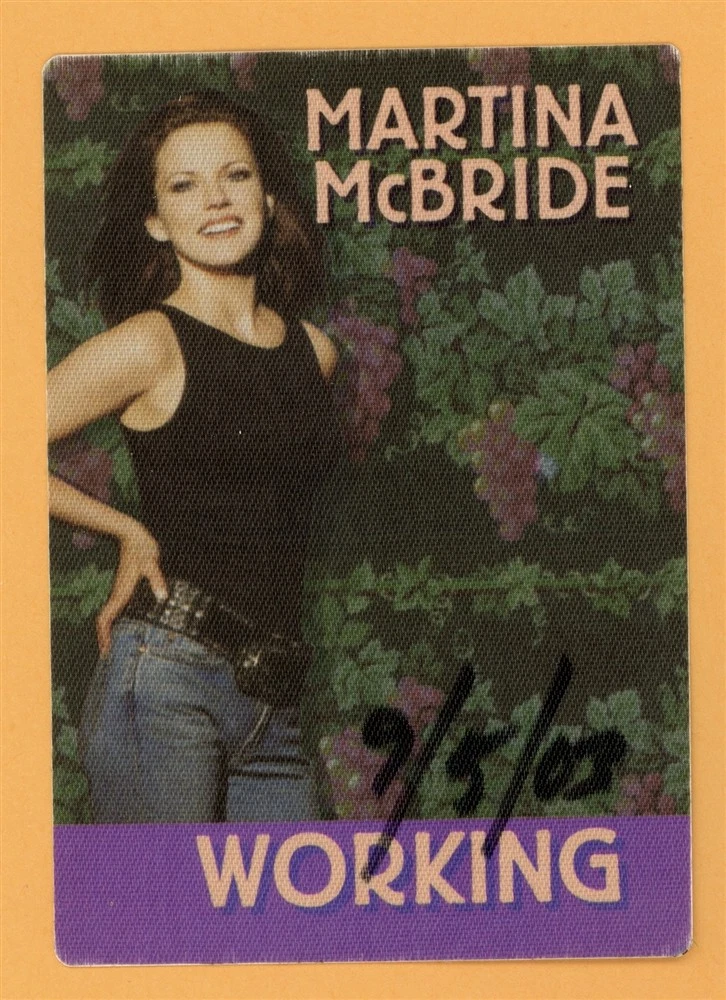 Martina McBride 2003 Concert Tour Working Backstage Pass