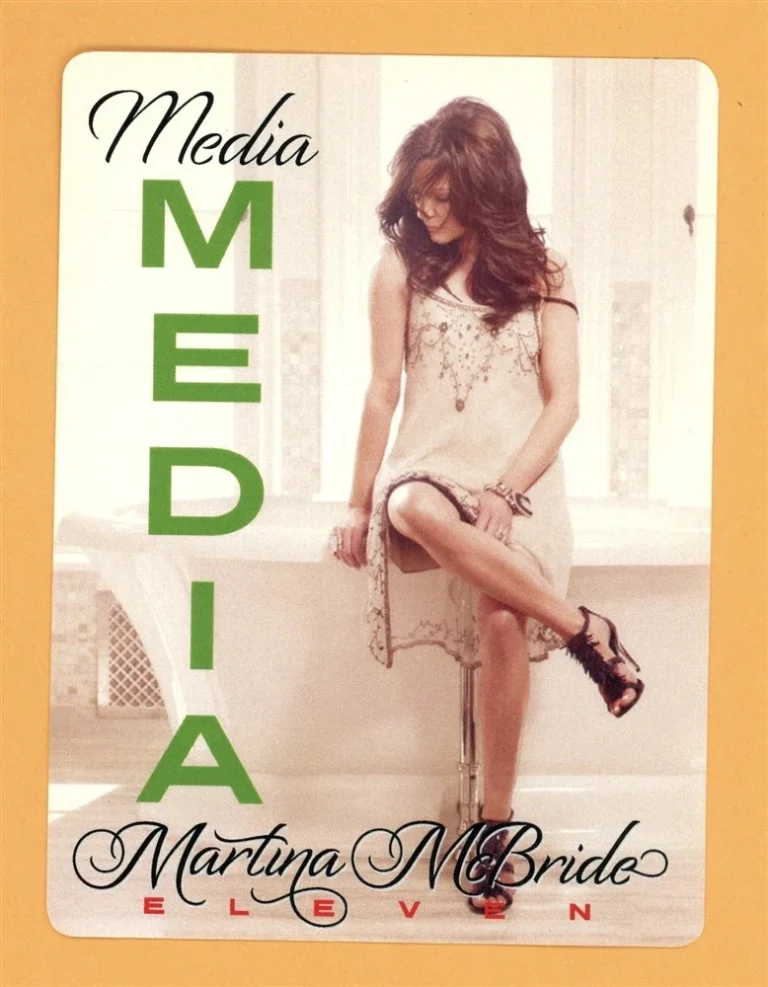 Martina McBride 2012 Eleven Concert Tour Media Backstage Pass