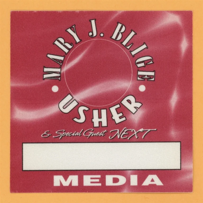 Mary J. Blige 1998 w/ Usher Concert Tour MEDIA Backstage Pass