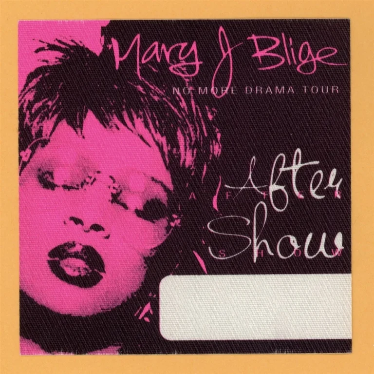 Mary J. Blige 2002 No More Drama Concert Tour AFTER SHOW Backstage Pass
