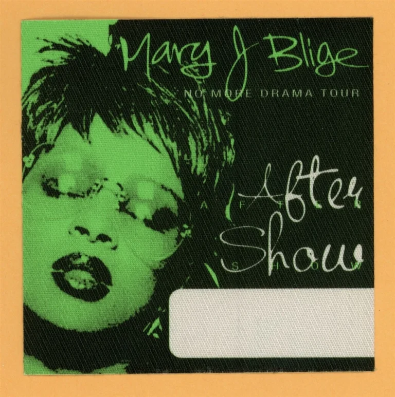 Mary J. Blige 2002 No More Drama Concert Tour AFTER SHOW Backstage Pass