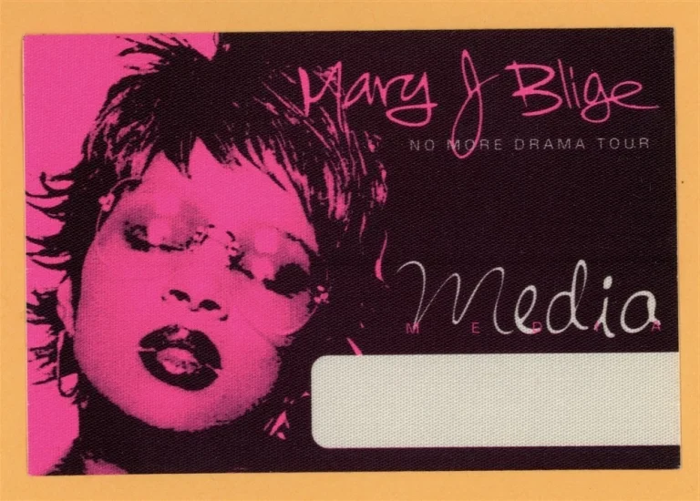 Mary J. Blige 2002 No More Drama Concert Tour MEDIA Backstage Pass