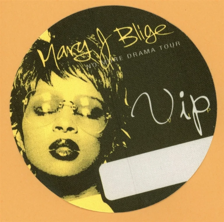 Mary J. Blige 2002 No More Drama Concert Tour VIP Backstage Pass