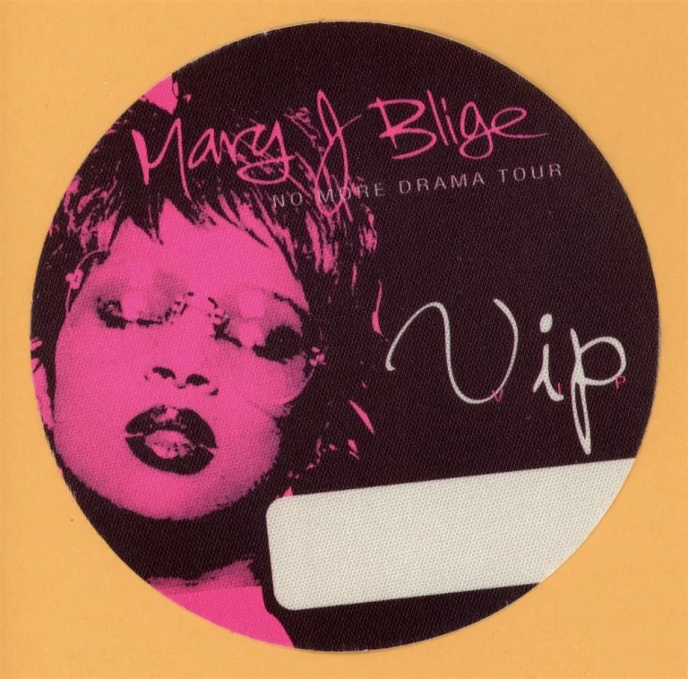 Mary J. Blige 2002 No More Drama Concert Tour VIP Backstage Pass