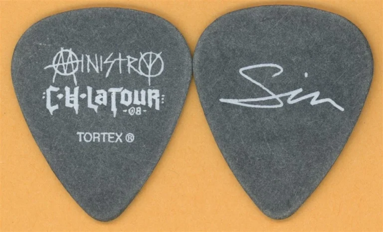 Ministry Sin Quirin Vintage Guitar Pick - 2008 CU Latour Tour