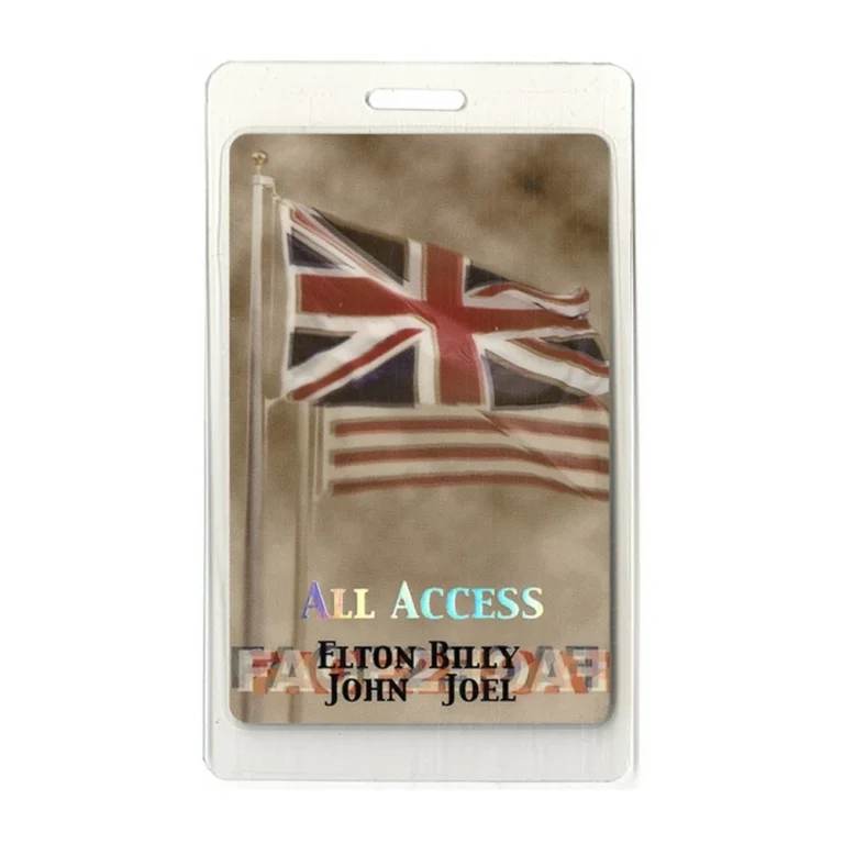 Elton John 2003 Laminated Backstage Pass Face to Face Tour Billy Joel