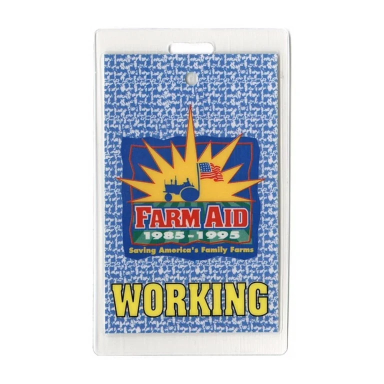 Farm Aid 1995 Laminated Backstage Pass Dave Matthews Willie Nelson Neil Young