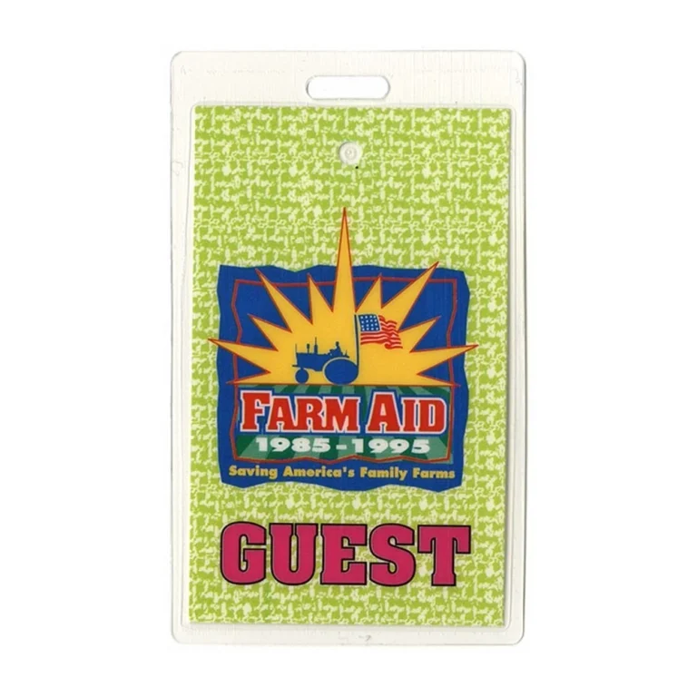 Farm Aid 1995 Laminated Backstage Pass Dave Matthews Willie Nelson Neil Young