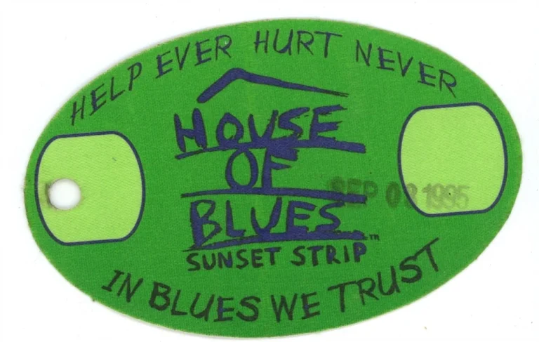 Fishbone Artist House of Blues Sunset Strip Backstage Pass - 1995 Tour