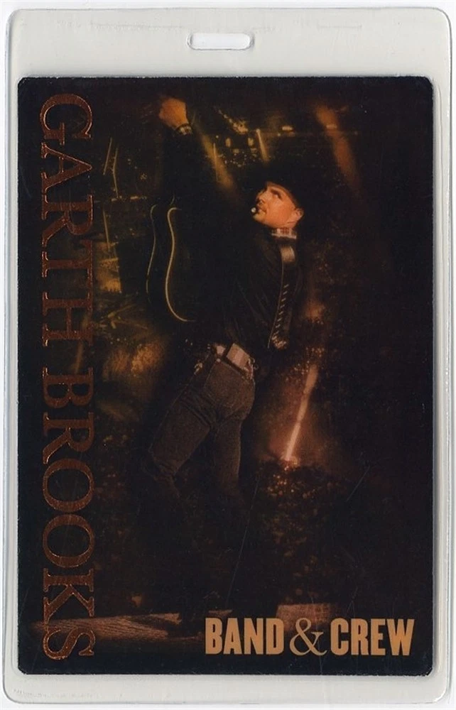 Garth Brooks 2007 Concert Tour Working Crew Foil print Laminated Backstage Pass