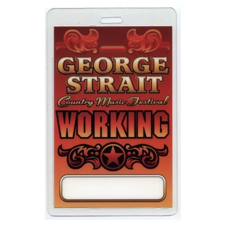 George Strait Laminated Backstage Pass Tim McGraw Faith Hill Kenny Chesney