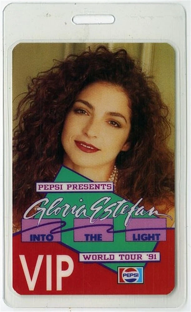 Gloria Estefan 1991 Concert Laminated Backstage Pass Into Light Tour