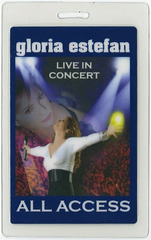 Gloria Estefan Concert Tour Laminated Backstage Pass All Access