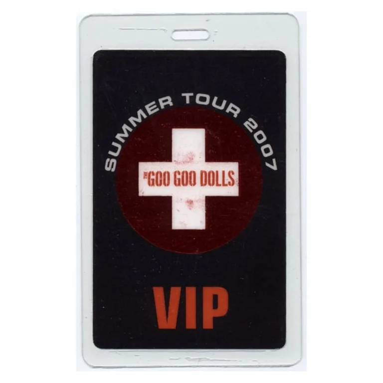 Goo Goo Dolls 2007 Let Love In Concert Tour VIP Laminated Backstage Pass