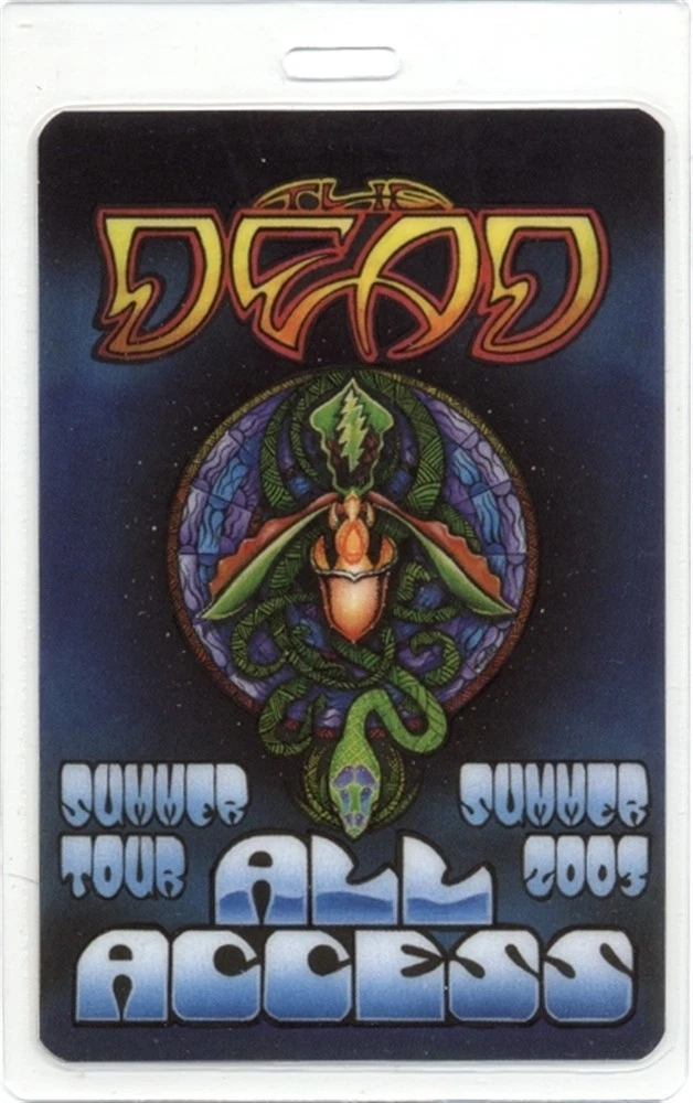 Grateful Dead 2003 Concert Tour Laminated Backstage Pass Bob Weir Phil Lesh Hart