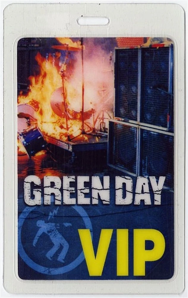 Green Day 2001 Concert Laminated Backstage Pass Taste Lightning Tour