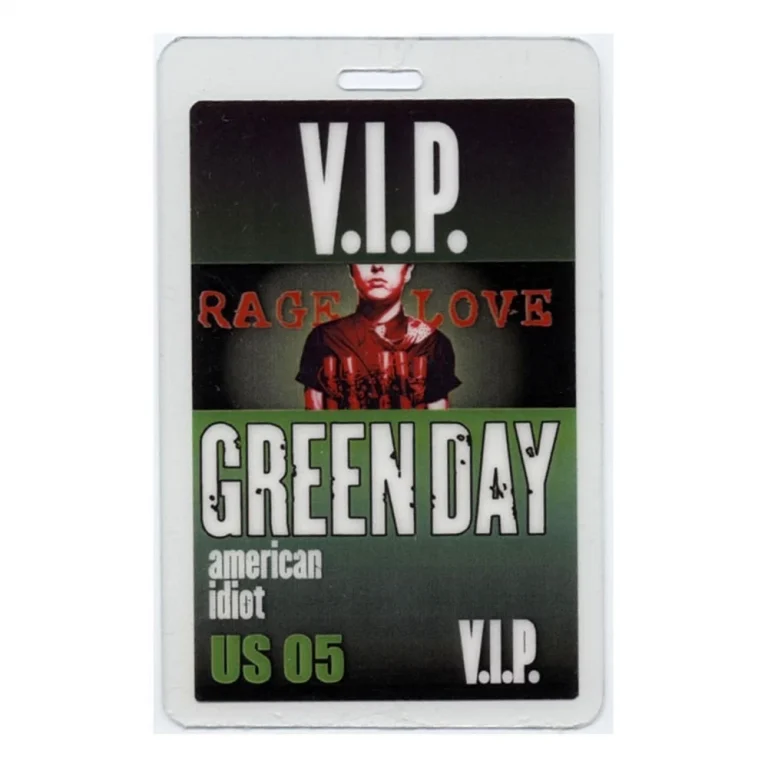 Green Day 2005 Concert Laminated Backstage Pass American Idiot Tour