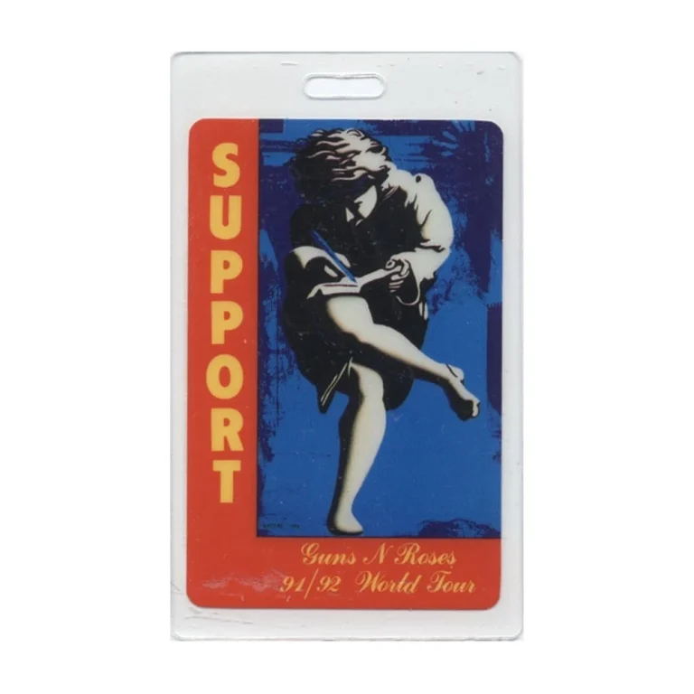 Guns N Roses 1991 Use Your Illusion Tour Concert Tour Laminated Backstage Pass