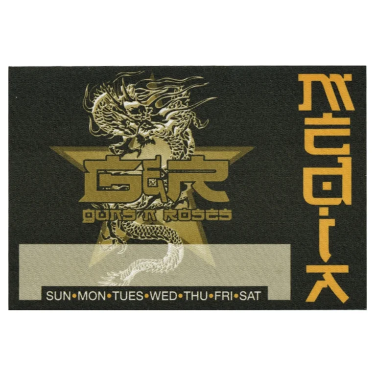 Guns N Roses 2002 Chinese Democracy Concert Tour Media Backstage Pass