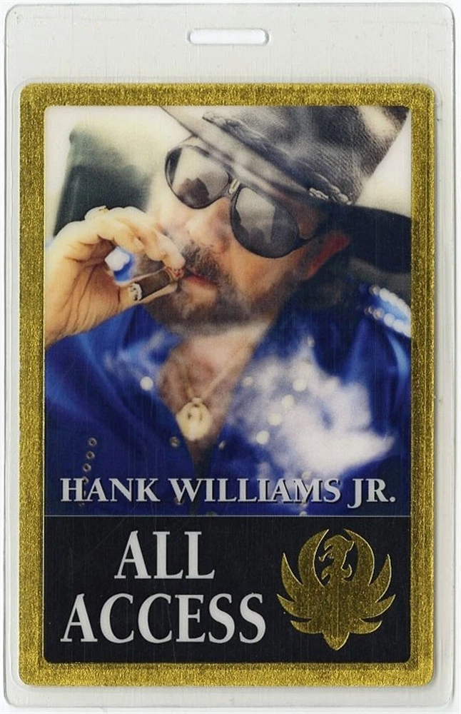 Hank Williams Jr. 2000's Concert TourAll Access Foil Laminated Backstage Pass
