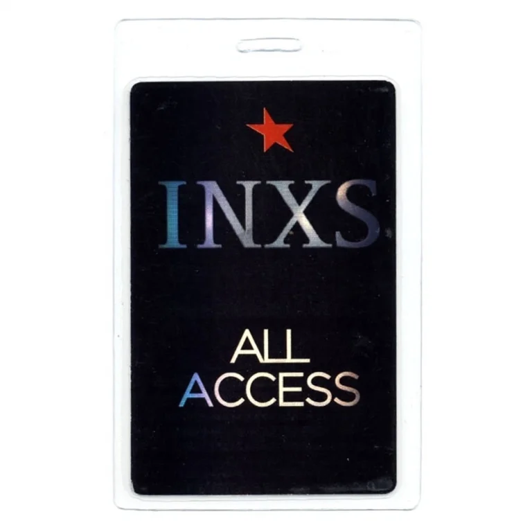 INXS 2000's Concert Tour Laminated Backstage Pass All Access Black