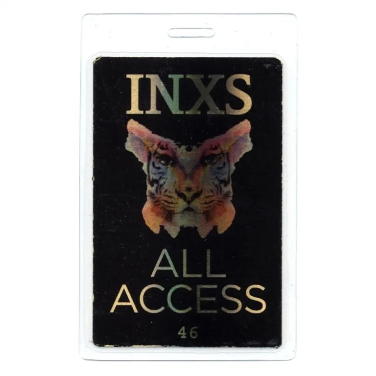 INXS 2010 Sin Concert Tour All Access Foil Laminated Backstage Pass