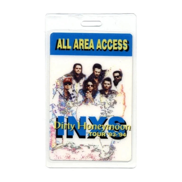 INXS c 1993 Dirty Honeymoon Concert Tour All Access Laminated Backstage Pass