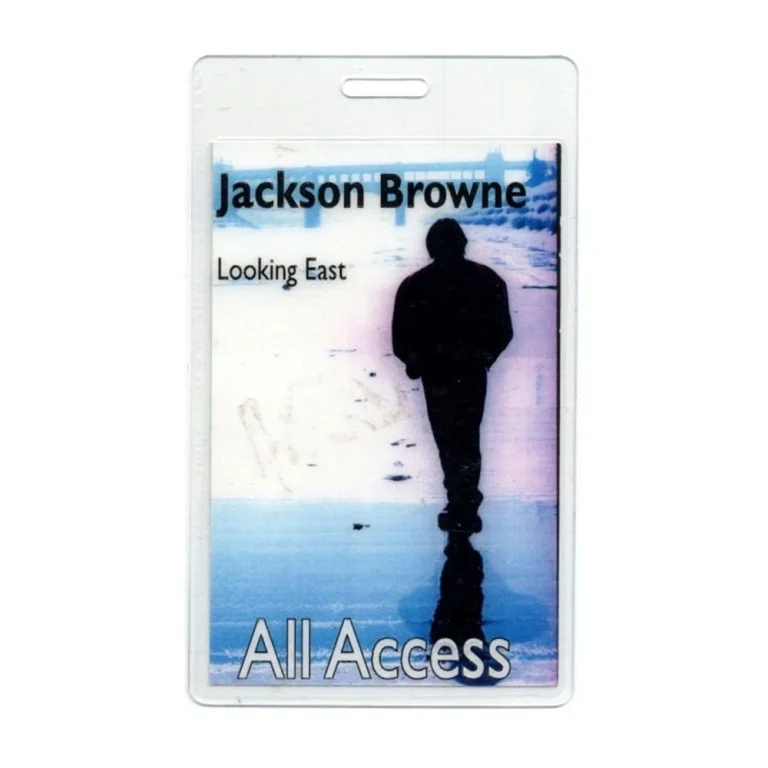 Jackson Browne 1996 Looking East Tour All Access Laminated Backstage Pass