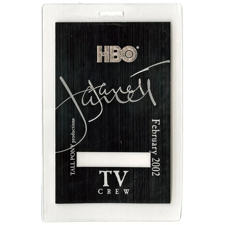 Janet Jackson 2002 HBO Concert Working Crew Foil Laminated Backstage Pass