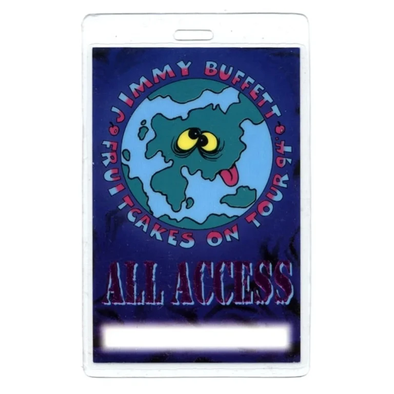Jimmy Buffett 1994 Fruitcakes Tour Foil All Access Laminated Backstage Pass