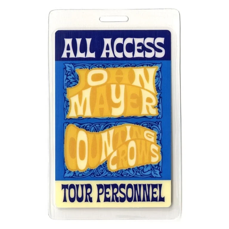 John Mayer 2003 Heavier Things Concert Tour Laminated Backstage Pass