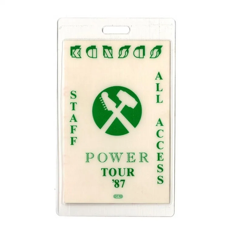 Kansas 1987 Power Concert Tour Vintage All Access Laminated Backstage Pass