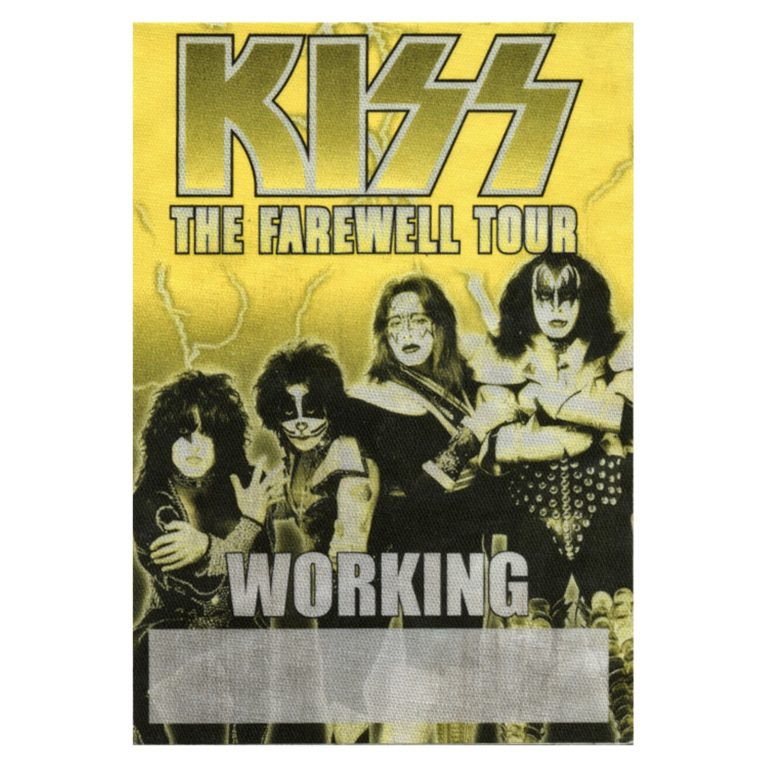 KISS 2000 Farewell Concert Tour Working Backstage Pass