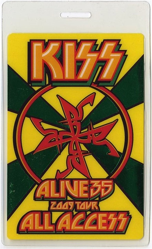 KISS 2009 Alive 35 Concert Tour All Access Laminated Backstage Pass