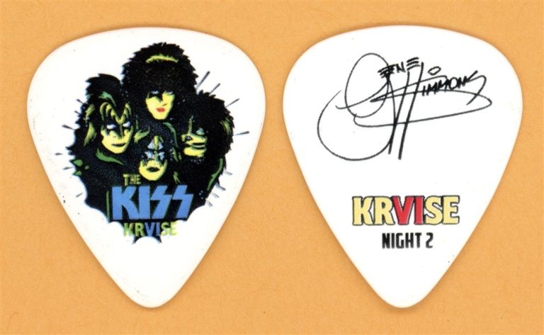 KISS Gene Simmons Night 2 Vintage Guitar Pick - 2016 KRUISE VI Tour