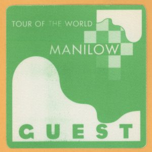Barry Manilow 1997 Tour of the World Concert GUEST Backstage Pass