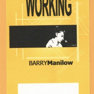 Barry Manilow 2002 LIVE! Concert Tour WORKING Backstage Pass