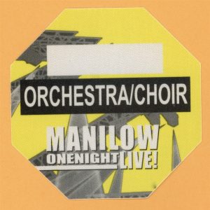 Barry Manilow 2004 One Night LIVE! Concert Tour ORCHESTRA Backstage Pass