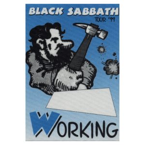 Black Sabbath 1999 Reunion Concert Tour Working Backstage Pass