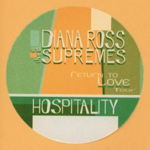 Diana Ross & The Supremes 2000 Return To Love Concert Tour HOSP Backstage Pass