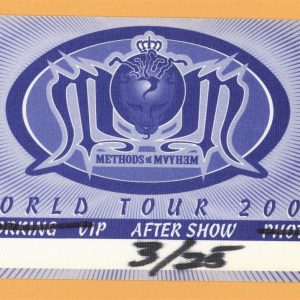 Methods of Mayhem 2000 Motley Crue Concert Tour Backstage Pass
