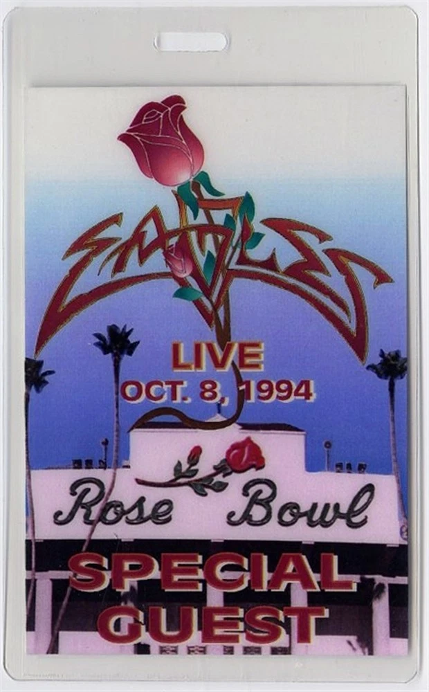 Eagles 1994 Hell Freezes Over Tour at Rose Bowl Guest Laminated Backstage Pass