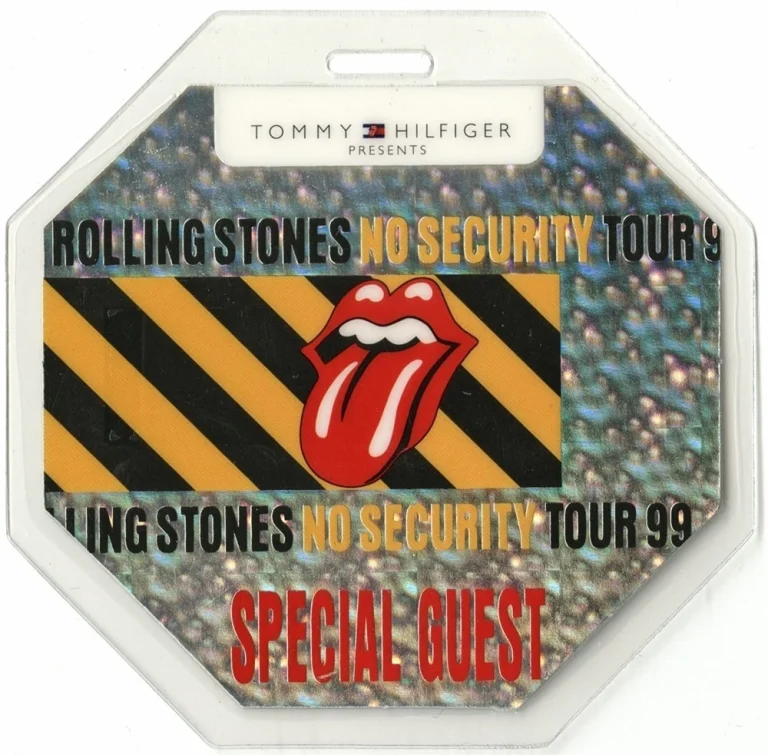 Rolling Stones 1999 No Security Tour Guest Laminated Backstage Pass