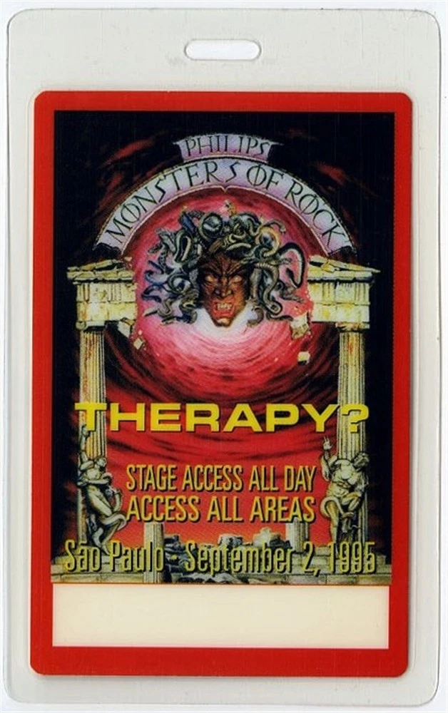 Alice Cooper 1995 Monsters of Rock Tour w/ Megadeth Laminated Backstage Pass