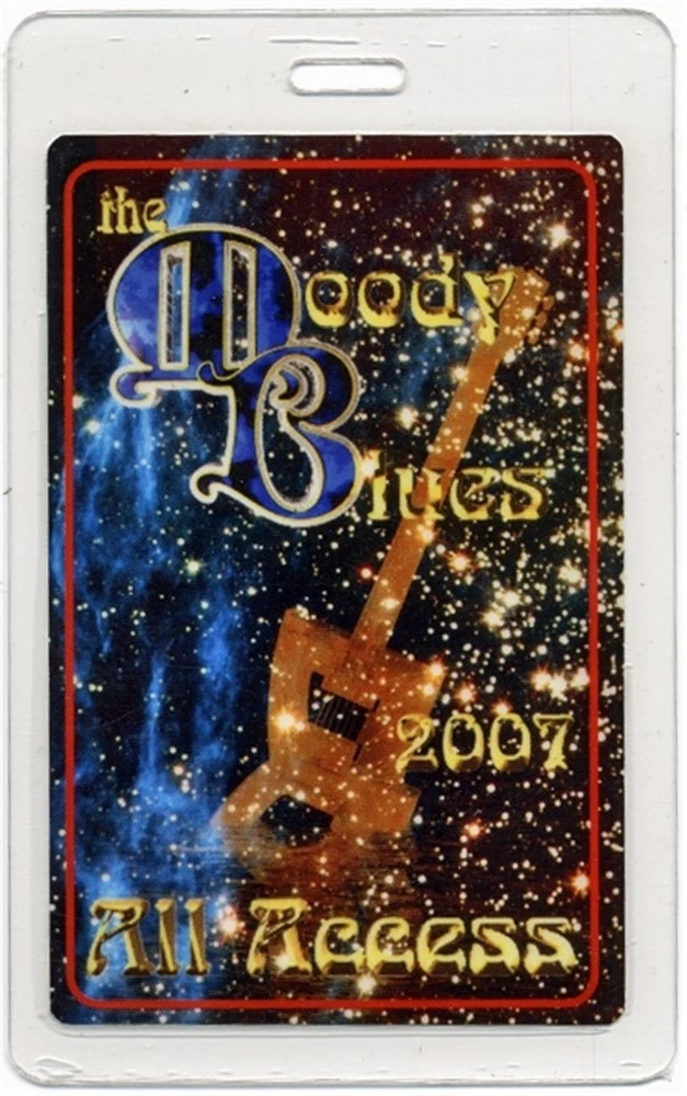 Moody Blues 2007 Concert Tour Laminated Backstage Pass All Access